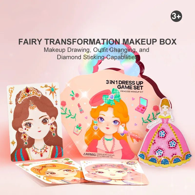 3-in-1 Princess DIY Sticker Dress-Up Activity Book for Kids